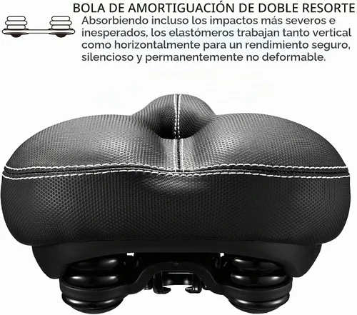 Vista 4 de DAWAY Asiento de bicicleta cómodo para hombres y mujeres - Asiento de bicicleta acolchado con espuma viscoelástica suave, repuesto de sillín