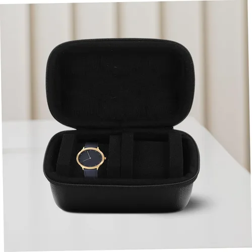 Vista 8 de Holibanna 2pcs Watch Box Pu Watch Case Travel Watch Organizer Relojes Para Hombre Watch Showing Case Watch Pouch Men Watches Watch Storage Case Men