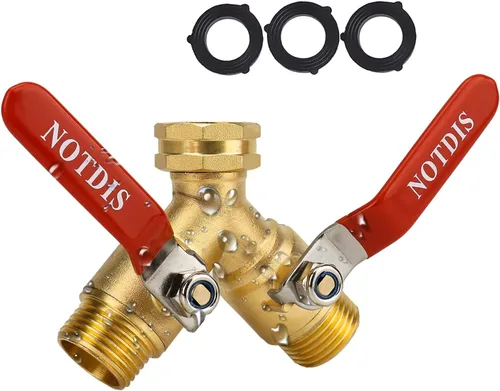 Vista 11 de Válvula de cierre de manguera de jardín de latón con diseño de flujo completo - Conector GHT de servicio pesado de 3/4", mango de acero inoxidable