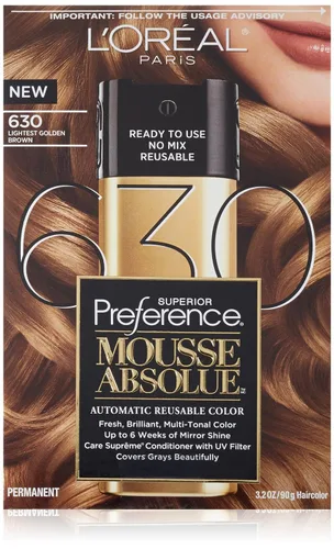 Vista 3 de L 'Oreal Paris Color de pelo Superior preferencia Mousse ABSOLUE 800 rubio medio puro