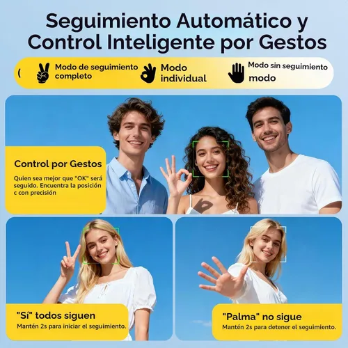 Vista 2 de 72 "auto cara seguimiento selfie stick trípode soporte, seguimiento trípode