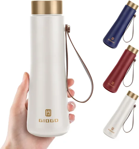 Vista 16 de Botella Térmica Pequeña Delgada Mini con Aislamiento al Vacío Botella de Agua 285ml/9.6oz Frasco de Agua de Acero Inoxidable Botellas de Agua