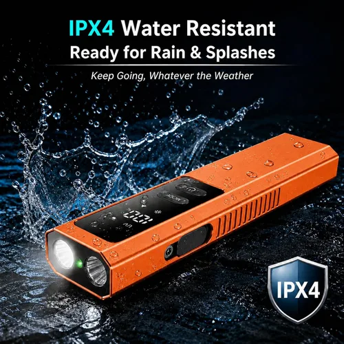 Vista 5 de 5-en-1 EDC linterna plana 1000LM, puntero verde UV luz roja estroboscópica