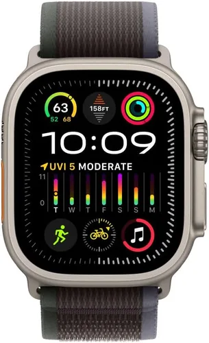 Vista 3 de Banda para Apple Watch - Traje de Buceo (49mm) - Azul/Negro con Acabado de Titanio Resistente - S/M