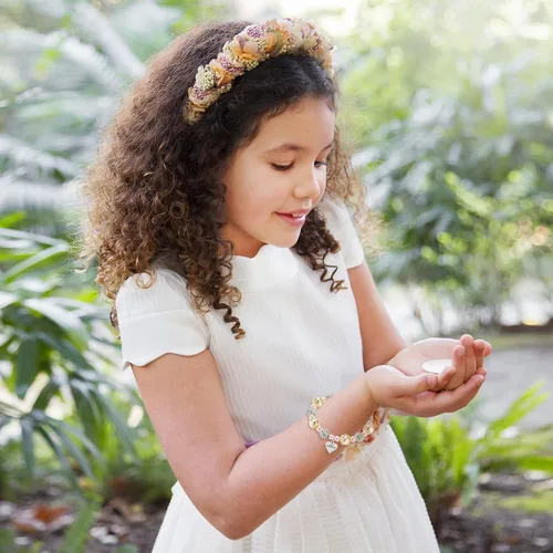 Vista 4 de WATINC Pulsera de regalo para niñas, joyería ajustable con sobre de tarjeta de encanto de plata