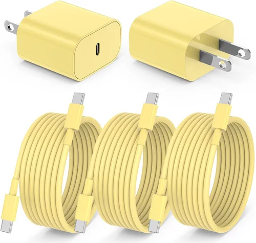 Vista 28 de Susnwere - Cargador de pared USB C de 85 W para Samsung S26 Ultra, 3 puertos de 100 W PD rápida 3.0 tipo C carga con cable USB C de 3/6/10/10 pies