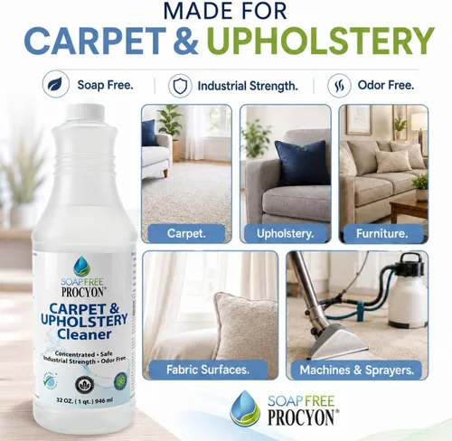 Vista 3 de Procyon - Limpiador concentrado para alfombras y tapicería, solución de limpieza profesional para mascotas, tierra y familia, para tela y muebles