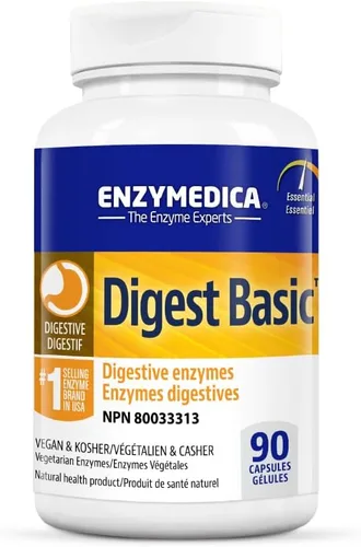 Vista 10 de Enzymedica Cápsulas básicas para digestión, 29050, 30, 1, 1 Digestive Enzyme Supplement for Women & Men, Enzyme Capsules for Digestion, Gut Health