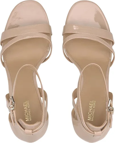 Vista 4 de Michael Michael Kors Kimberly - Sandalias de tacón con tiras y correa al tobillo para mujer