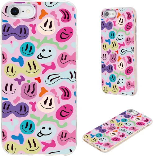 Vista 9 de Funda protectora completa delgada y suave de TPU transparente para iPhone SE 2022/2020, iPhone 8/7/6S/6 - Diseño de música divertida guitarra
