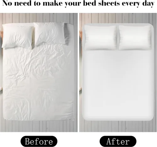 Vista 4 de Morcheiong Correas de sujeción para sábanas ajustables con clips para sábanas para ropa de cama, amarres, juego de 2