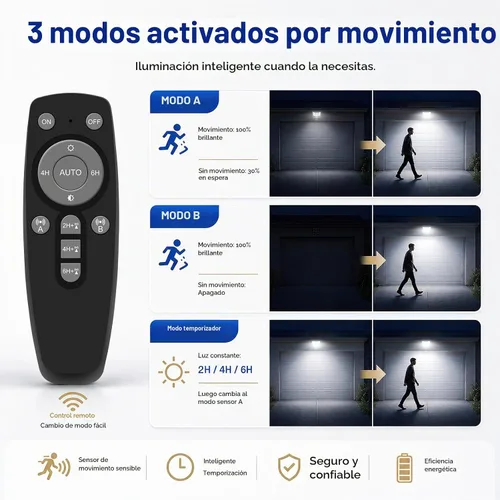 Vista 7 de Sunwish Farola solar al aire libre, 6500K 5730LEDs de atardecer a amanecer, luces solares de calle con sensor de movimiento, control remoto, luces