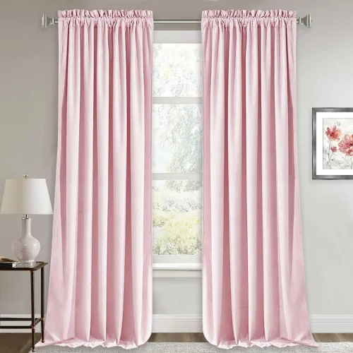 Vista 13 de RYB HOME Cortinas opacas de terciopelo para dormitorio, aislamiento térmico, privacidad, luz solar, bloqueo de calor, cortinas lujosas con bolsillo