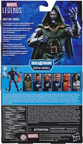 Vista 7 de Serie Marvel Legends Fantastic Four - Figura de acción coleccionable de 6 pulgadas de Doctor Doom, diseño premium, 4 accesorios, 1 pieza