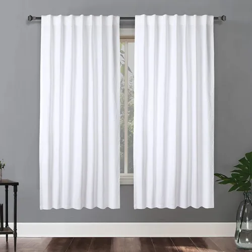 Vista 12 de LFH Home Natural Cotton Rich Curtains For Living Room Light Filtering Window Panels with Rod Pocket Back Tab Farmhouse Curtain for Bedroom or Easy