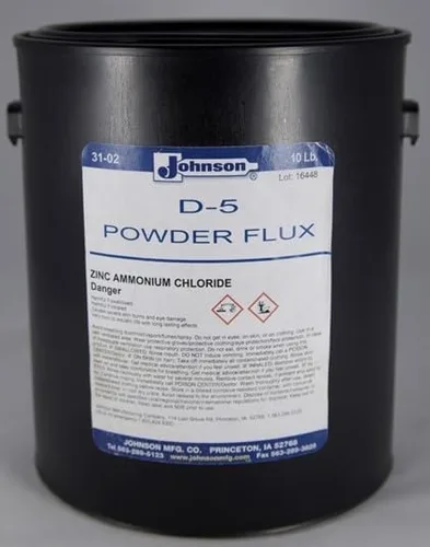 Vista 3 de Johnson's D-5 Powder Flux - Flujo de cloruro de amonio de zinc para reparaciones profesionales de radiadores y soldadura de metal, polvo de fundente