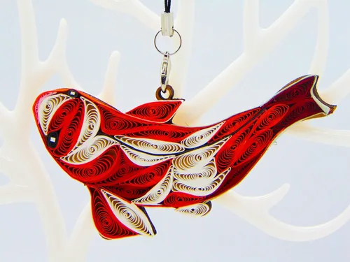 Vista 16 de Bulldog francés, decoración para el hogar, decoración navideña, adorno hecho a mano para amantes de los animales, adorno quilled, bolso, mochila