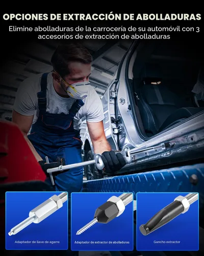 Vista 5 de Orion Motor Tech - Juego de extractor de martillo deslizante de 9 vías, extractor del cojinete de la llanta frontal y kit de herramientas