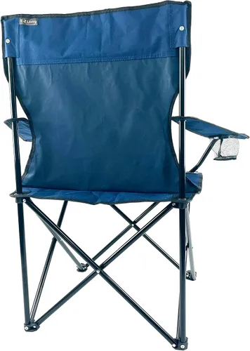 Vista 3 de Silla plegable portátil para acampar al aire libre [grande] (azul marino)