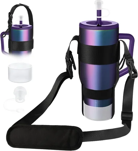 Vista 12 de EasyAcc Correa de Soporte para Botella de Agua, para Owala FreeSip 24 32 40 oz, Hydro Flask, Cirkul, Yeti, Stanley Flip, Botellas de Agua
