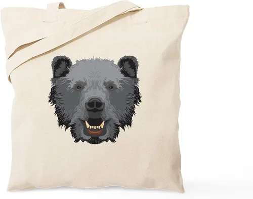 Vista 19 de CafePress B is for Bear Tote Bag Bolsa de asas de lona natural, bolsa de compras reutilizable