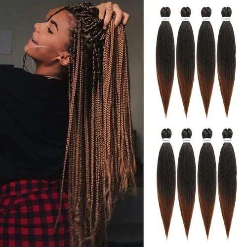 Vista 30 de Cabello trenzado preestirado - 12 pulgadas, 8 paquetes, cabello trenzado corto natural negro para trenzas torcidas o en caja, extensiones de cabello
