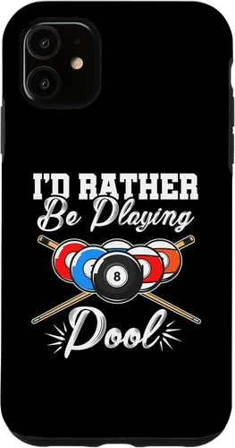 Vista 6 de Funda para iPhone 12 mini I'd Rather Be Playing Billards Pool Player Snooker de 8 bolas