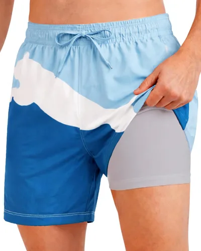 Vista 14 de PUMA Traje de baño para hombre, secado rápido, rendimiento atlético, entrepierna de 8 pulgadas, con forro de compresión de malla
