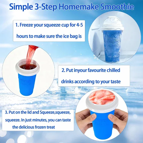 Vista 8 de Vasos para hacer granizados de 16.9 fl oz, 3 unidades, con tapa y pajita