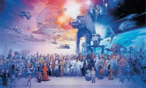 Vista 3 de RoomMates JL1402M Star Wars R2-D2 - Mural de pared extraíble en aerosol y barra, 7.5 pies x 6 pies