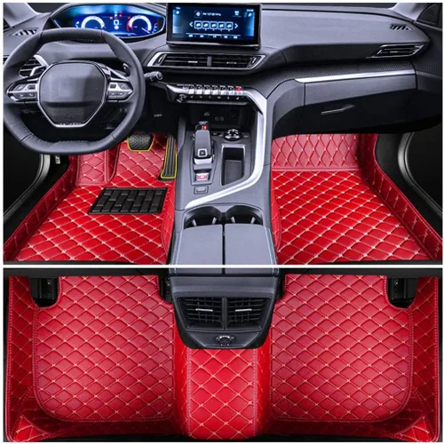 Vista 8 de Alfombrillas de cuero para automóvil Z4 Convertible E85 E86 2004-2008 2004-2008, tapete de cuero artificial, forro de piso impermeable completo Beige