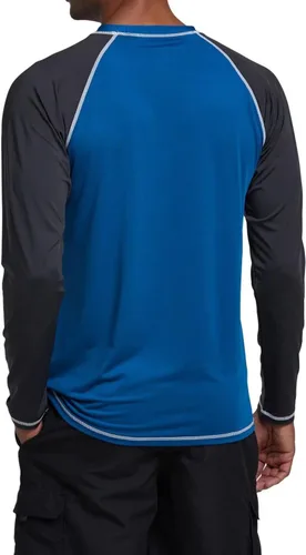 Vista 4 de Camisetas de natación de manga larga para hombres Rashguard UPF 50+ Camisa de protección solar UV Atlética Entrenamiento Correr Senderismo Camiseta