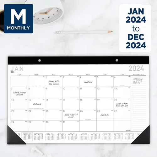Vista 2 de AT-A-GLANCE® - Calendario mensual contemporáneo de escritorio 2024, 18 x 11 pulgadas, de enero a diciembre de 2024, SK14X00