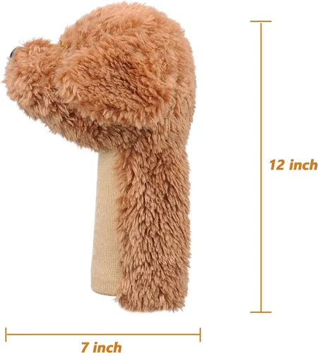 Vista 6 de Fundas de Golf Dibujos Cabezas, Fundas para Cabeza de Palo de Golf Labradoodle/Golden Doodle, Protector de Palo de Golf Adorable y Suave