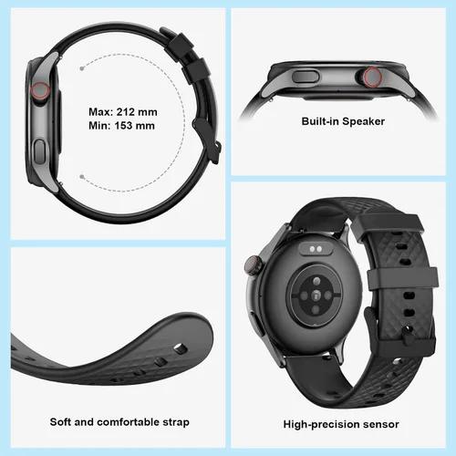 Vista 8 de Reloj inteligente para hombres y mujeres, rastreador de fitness con pantalla AMOLED Ultra-HD de 1.46 pulgadas y monitor de frecuencia