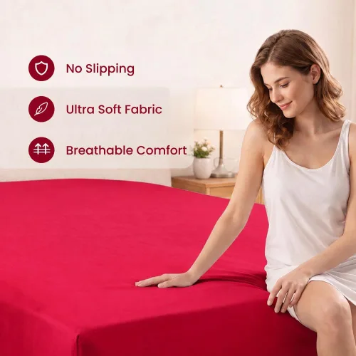 Vista 156 de Sábana bajera ajustable de lujo suave de 600 hilos, 100% algodón egipcio, sábana bajera ajustable individual con elástico alrededor, se adapta a