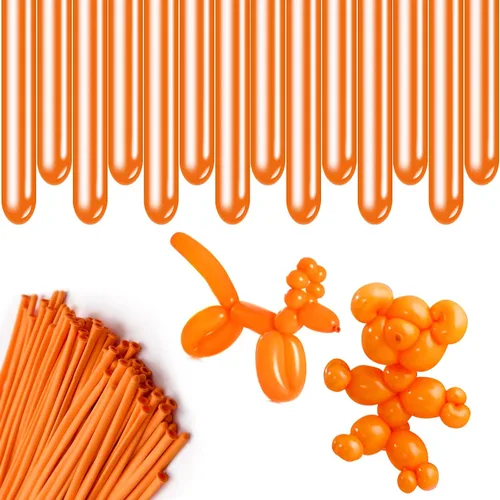 Vista 9 de 100 globos mágicos largos de látex grueso de 260Q para modelar con forma de animal, cumpleaños, payasos (marrón)