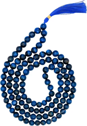 Vista 33 de Collar y Pulsera de Cuentas de Oración Japa Mala de Amazing Gemstone, 108 Cuentas para Meditación turquesa (African Turquoise)