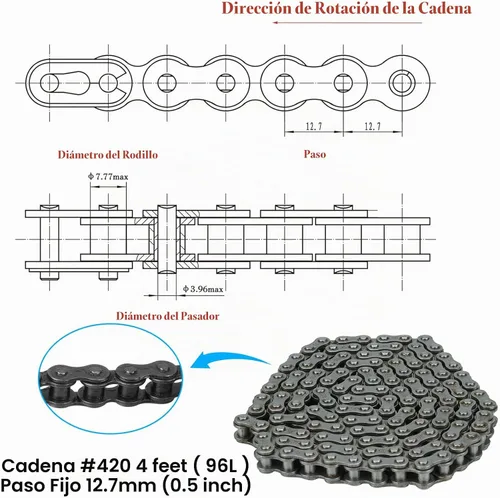 Vista 4 de Embrague Go Kart de 1 pulgada con 14 dientes con cadena #40/41/420 de 4