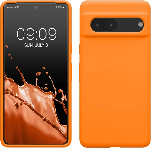 Vista 23 de kwmobile Funda compatible con Google Pixel 7 - Funda de silicona TPU con acabado suave - Piedra antigua