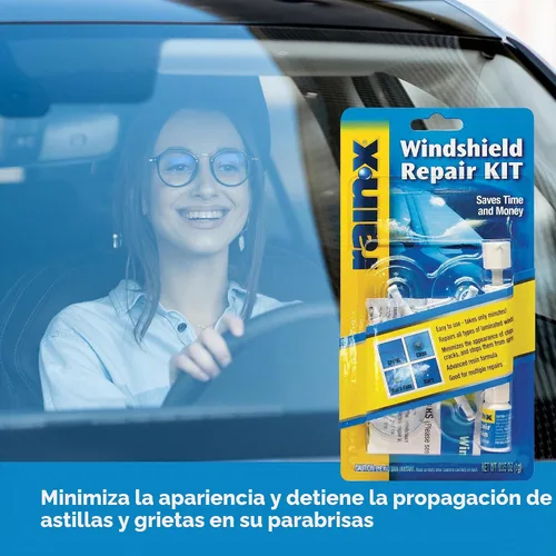 Vista 6 de Juego de reparación de parabrisas para usarlo tú mismo, para astillas, grietas, golpes y rajaduras, de Rain-X