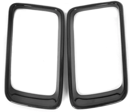 Vista 4 de Insertos de rejilla para parrilla 2014-2018 compatible con Jeep Cherokee Negro Kit de molduras de parrilla Kit de anillos 7 piezas (negro)