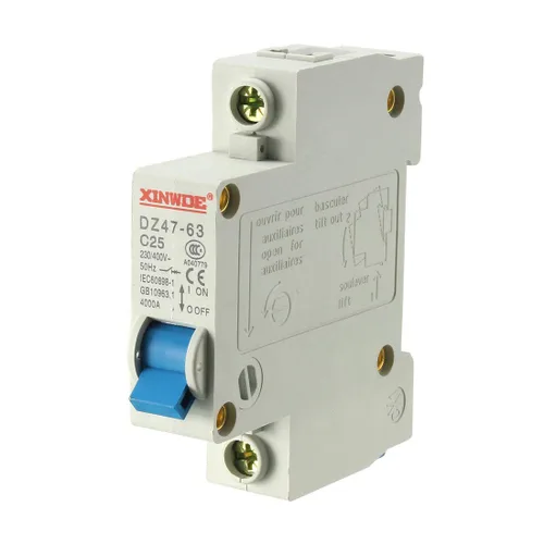 Vista 7 de uxcell 1 poste 10A 230/400V de baja tensión disyuntor miniatura montaje en carril DIN DZ47-63 C10