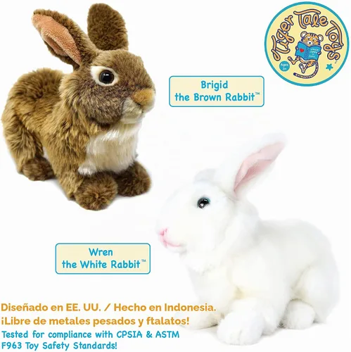 Vista 8 de TigerHart Brigid The Brown Rabbit - Conejito de peluche de 10 pulgadas