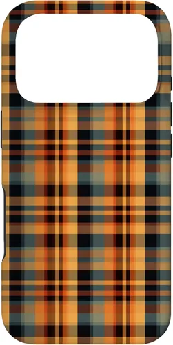 Vista 30 de Plaid Orange Brown Fall Harvest Muted Colors Print Pattern Case for iPhone 17
