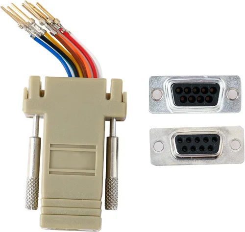 Vista 2 de 10PCS DB9 puerto serie hembra a RJ45 adaptador Ethernet, F/F