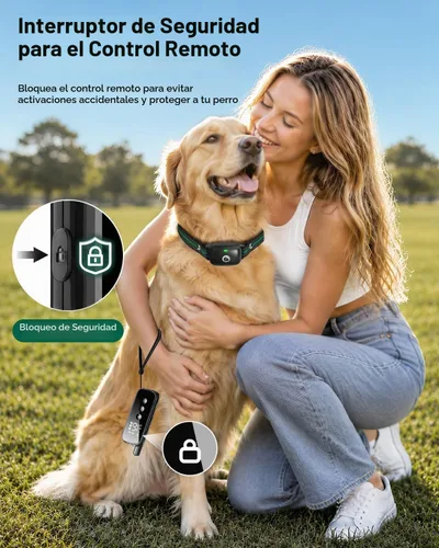 Vista 6 de Collar de choque para perros, collar de entrenamiento impermeable 1 perro (negro)