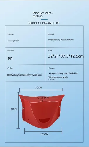 Vista 2 de Taburete plegable + bolso de mano, práctica de boceto, viajes al aire libre, camping, taburete plegable, taburete portátil, taburete ultrafino