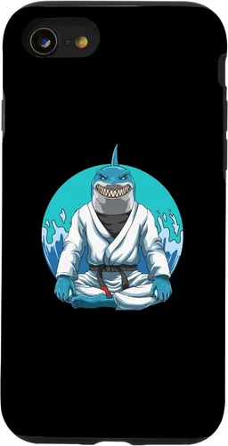 Vista 18 de iPhone 12 Pro Max Jiu Jitsu Shark con Gi - Estuche de agarre y judo