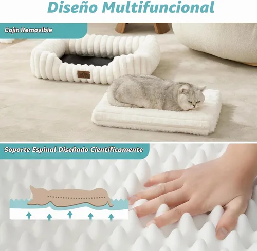 Vista 6 de COZY KISS Cama ortopédica para mascotas para gatos pequeños, 20 x 18 x 6